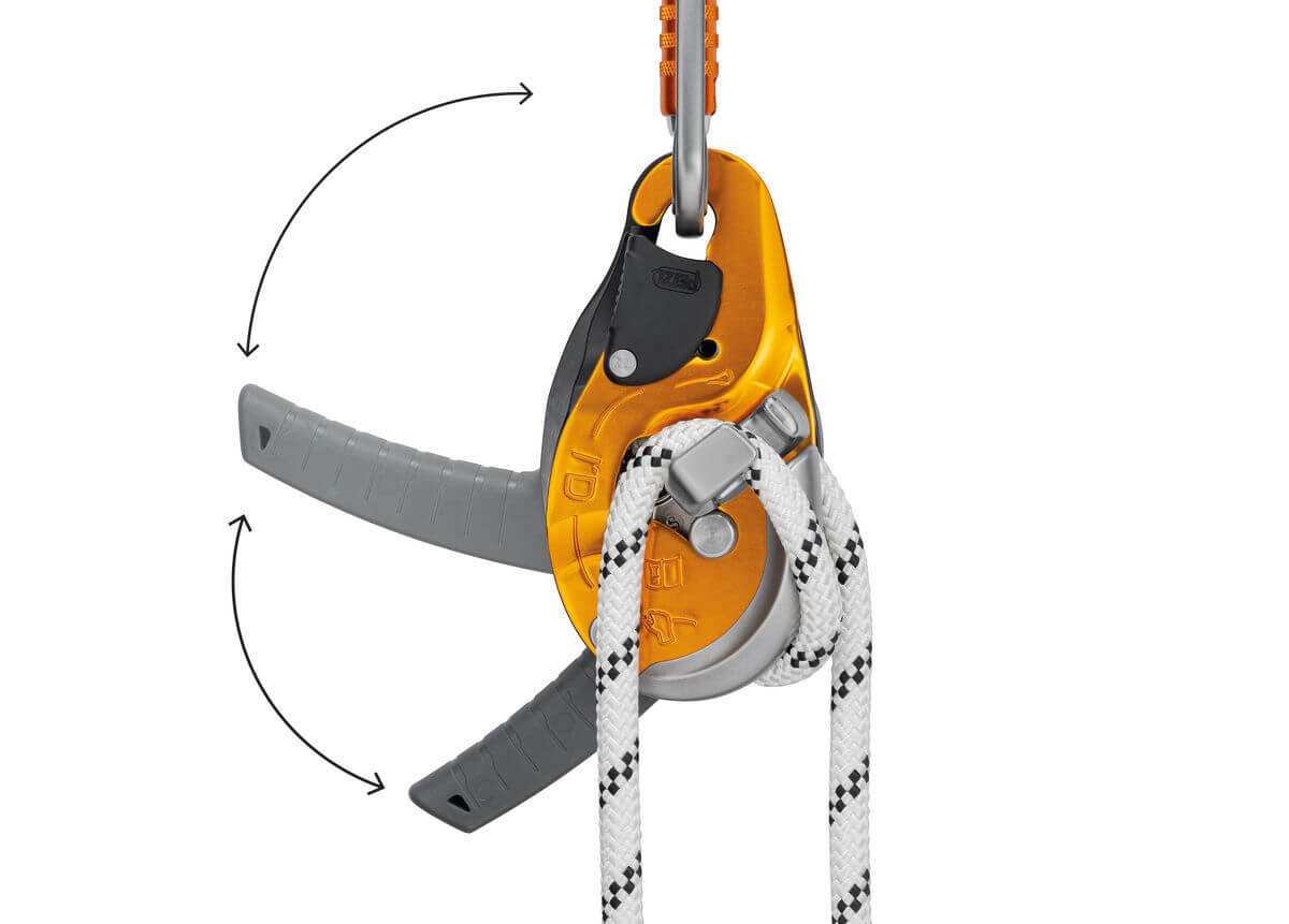 Dispositivo de descenso/aseguramiento EVAC Petzl I’D® - Función antipánico