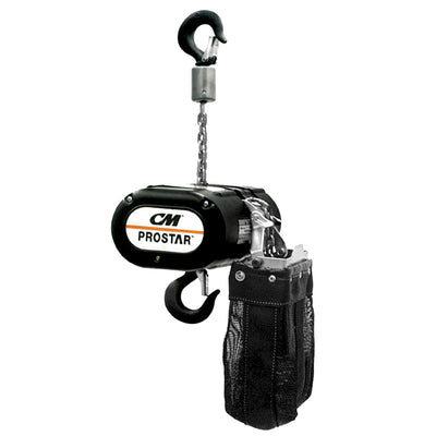 CM Prostar: Se vende polipasto eléctrico de cadena CM Prostar con capacidad de 500 lb y elevación de 60'. Opciones de conector Dual Twist, C7 y P14. Haga clic para ver el precio del polipasto de cadena CM Prostar. – Ahora disponible en MTN Shop US.
