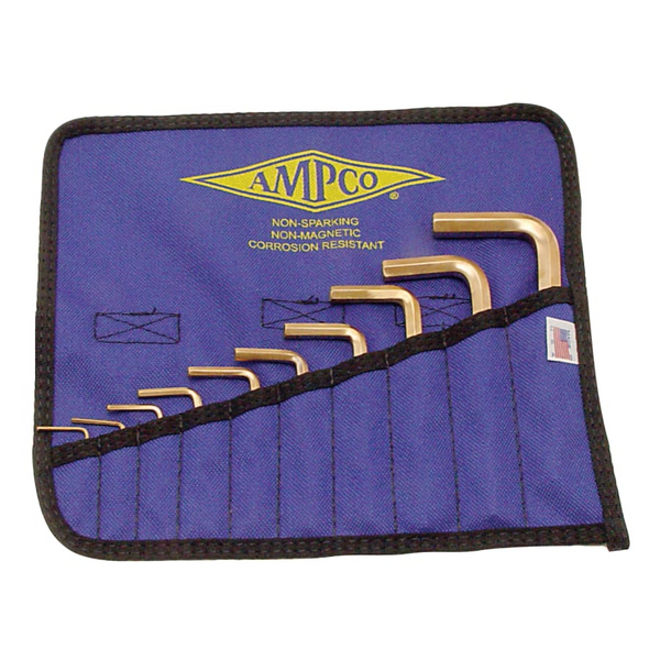 Ampco Safety Tools 10 Piece Allen Key Sets, 10 per pouch, Hex Tip, Inch– – Now available at MTN Shop US.