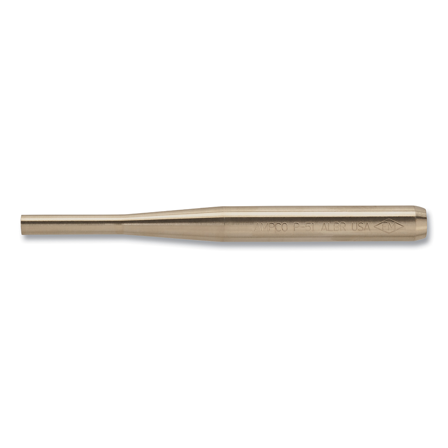 Ampco Safety Tools Pin Punches, 8 in, 1/2 in tip, Aluminum Bronze