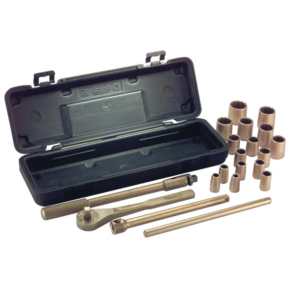 Ampco Safety Tools 21 Piece Socket Sets, 1/2 in, 6 Point– – Now available at MTN Shop US.