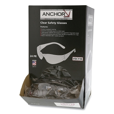 Anchor Brand Clear Frameless Safety Glasses, Dispenser Box (Pack Of 24)– – Now available at MTN Shop US.