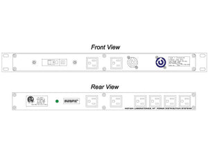Motion Labs Rac Pac rack mount power distribution unit with breakered outlets for equipment racks