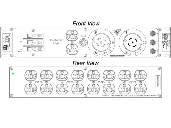 Motion Labs Rac Pac rack mount power distribution unit with breakered outlets for equipment racks - imagen 6