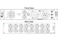Motion Labs Rac Pac rack mount power distribution unit with breakered outlets for equipment racks - imagen 6