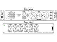 Motion Labs Rac Pac rack mount power distribution unit with breakered outlets for equipment racks - imagen 7