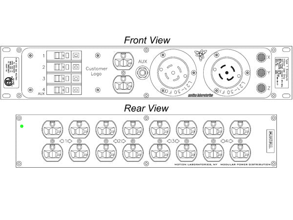 Motion Labs Rac Pac rack mount power distribution unit with breakered outlets for equipment racks - imagen 10