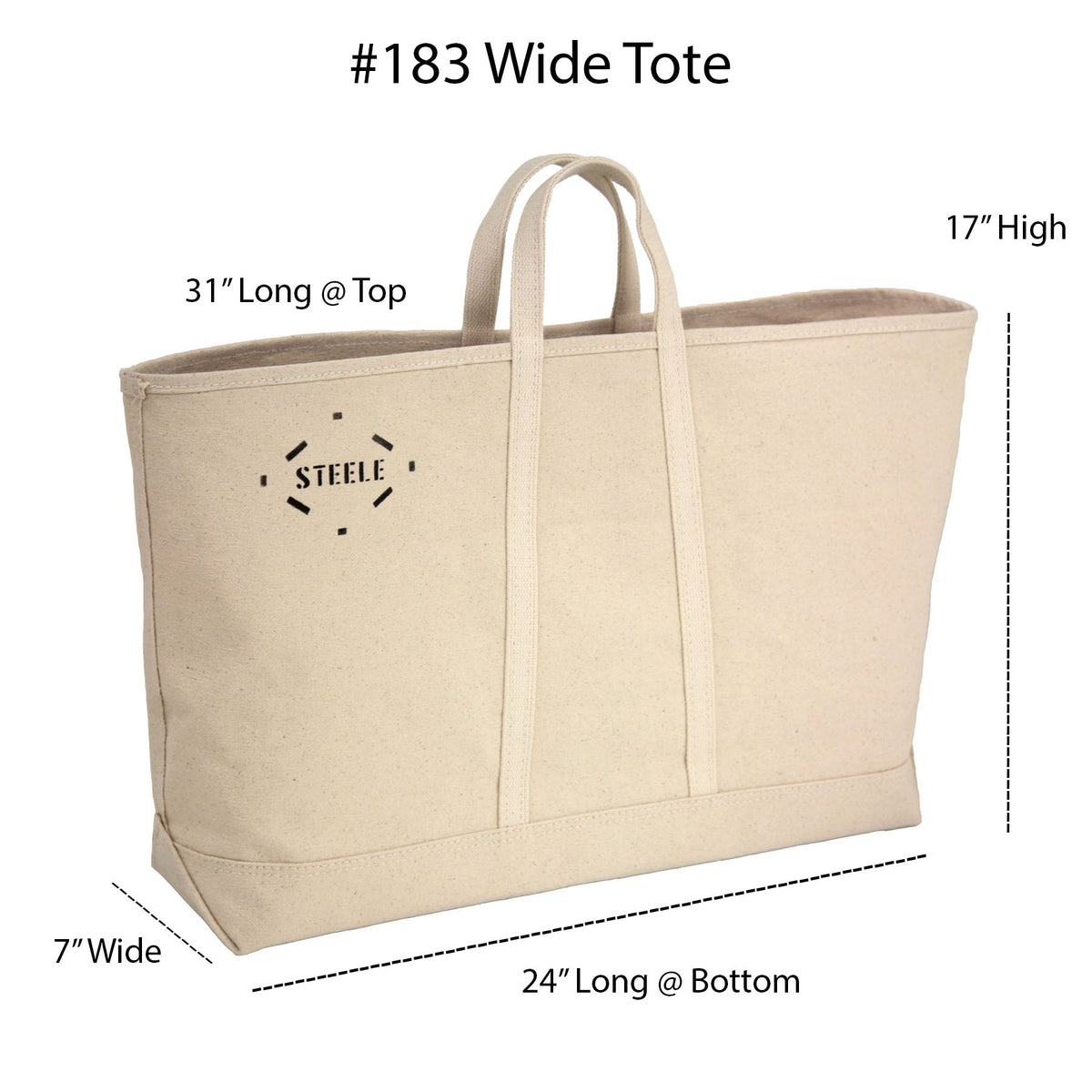 Steele Canvas Basket Corp Natural Canvas Tote Bag - Wide 5"– – Now available at MTN Shop US. - imagen 6