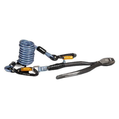 Tool Tethering Kit, 2 lb, Stretch Coil with Tape-on Attachments and Tool Tape