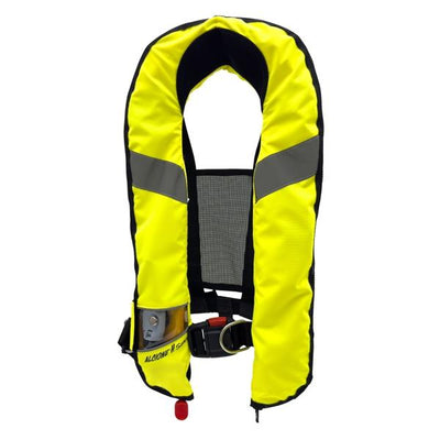 KONG Manulife 150N manual inflatable life jacket, fluorescent yellow, front view