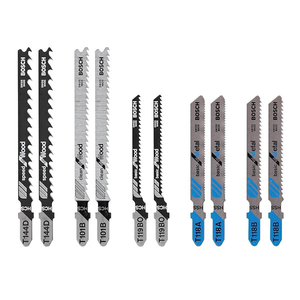 Bosch Power Tools Jigsaw Blade Set, 10 Pieces, Deluxe Assortment (2 ea. T101B)– – Now available at MTN Shop US.