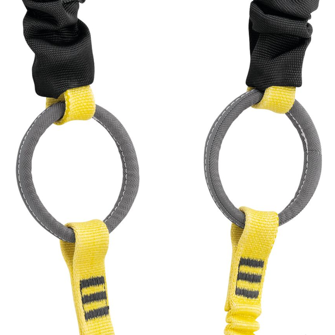 Petzl ABSORBICA-Y TIE-BACK Lanyard – The Petzl ABSORBICA-Y TIE-BACK is a Double Lanyard with integrated intermediate tie-back rings and a compact energy absorber. Designed for vertical progression on very large structures. Available with or without Connectors. Shop now. – Now available at MTN Shop US. - imagen 9