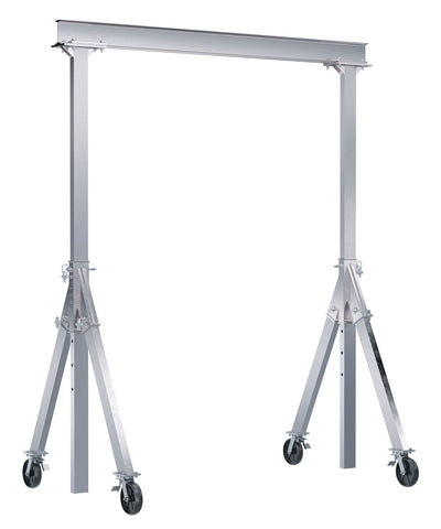 Grúas pórtico de aluminio de altura ajustable de Vestil Manufacturing Corp con ruedas con ranura en V: ahora disponibles en MTN Shop US.