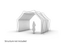 Konligo 3D rendering of Arko470 white inner membrane with human scale reference, now available on MTN SHOP US.