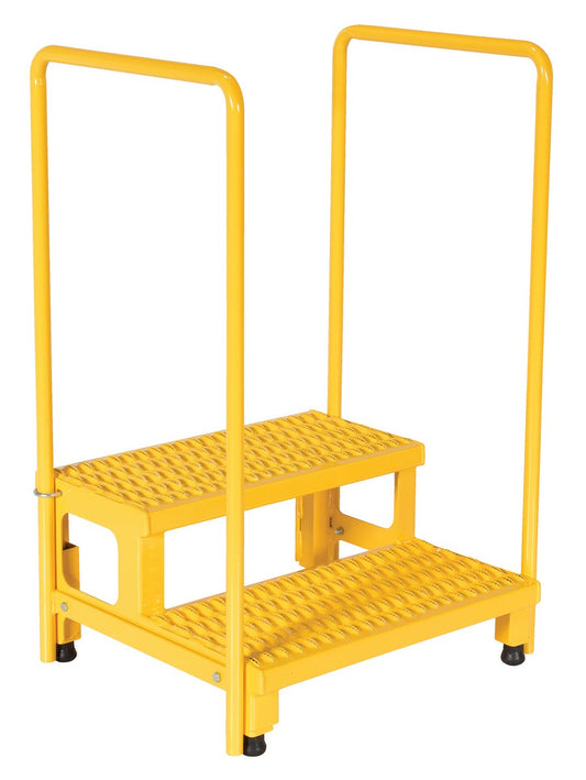 Vestil Manufacturing Corp Adjustable Step Stands with Handrail