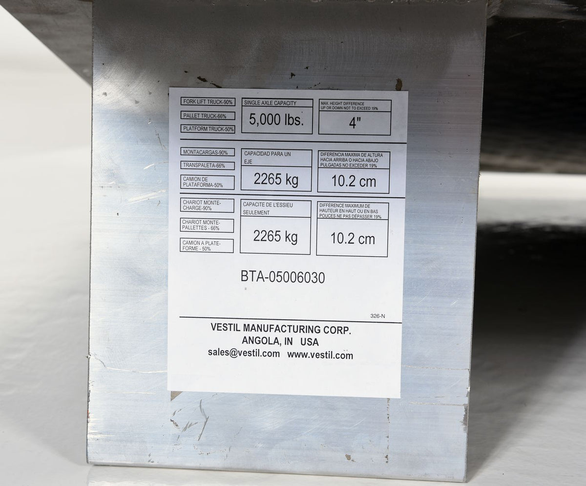 Vestil Manufacturing Corp Aluminum Truck Dockboards (Welded Aluminum Curbs)– – Now available at MTN Shop US. - imagen 6