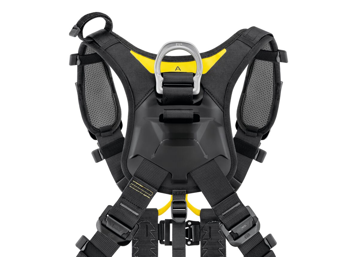Petzl VOLT harness back and shoulder harness structure view - imagen 6