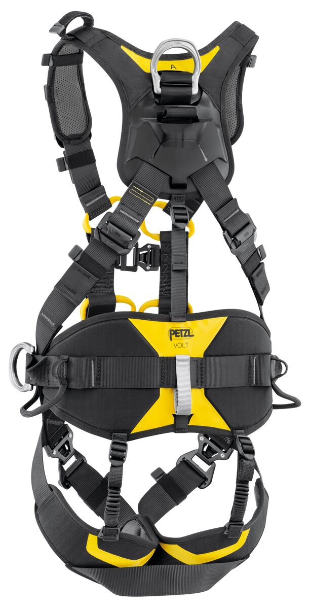 Petzl VOLT harness angled front view showing attachment points - imagen 2