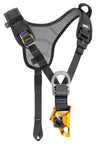 Petzl TOP CROLL chest harness designed for rope access and work at height. Compatible with AVAO SIT, ASTRO SIT, FALCON, and SEQUOIA SRT harnesses, featuring an integrated CROLL L ventral rope clamp for efficient ascents