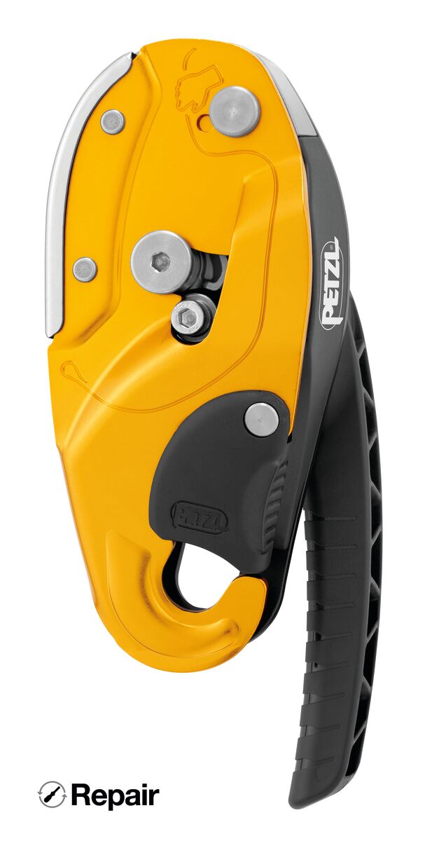 Petzl RIG repairable descender in yellow and black - imagen 2