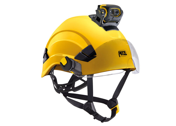 Petzl Pixadapt helmet mount for headlamps.