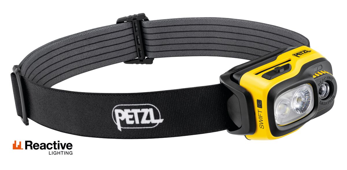 Petzl Rechargeable Swift ® RL Headlamp, Reactive Lighting, 1100 lumens, E810AB00 – Compact, powerful, lightweight, and rechargeable headlamp featuring, reactive lighting technology®. 1100 lumens. For the workshop, small maintenance jobs, or concerts. – Now available at MTN Shop US. - imagen 2