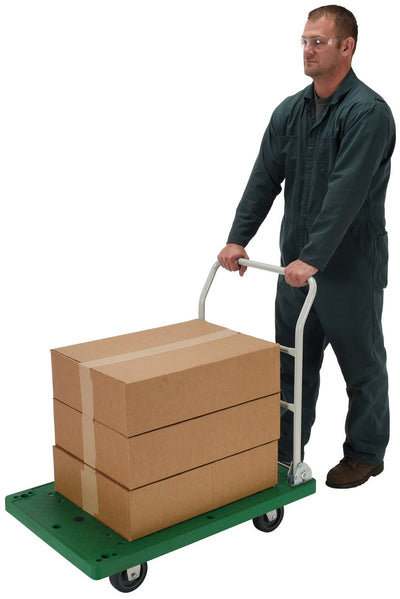 Camiones con plataforma de plástico Vestil Manufacturing Corp con manija plegable: ahora disponibles en MTN Shop US.