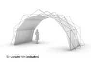 Konligo Fastival inside white membrane attached to frame. 3D illustration with human scale reference, now available on MTN SHOP US - imagen 4