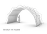 Konligo Fastival inside white membrane attached to frame. 3D illustration with human scale reference, now available on MTN SHOP US