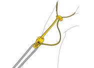 Yellow and black Petzl Eject adjustable friction saver (Model: G001AA00) - imagen 3