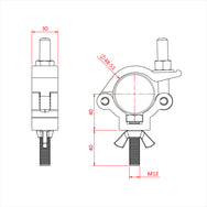 Doughty All Weather Slimline Lightweight Hook Clamp - imagen 2