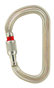 Petzl Vulcan high-strength steel carabiner with SCREW-LOCK, available in gold and black, designed for multiple anchors and harsh environment use. - imagen 2