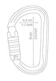 Mosquetón Petzl Am'D con estructura en H - imagen 8
