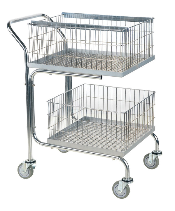 Vestil Manufacturing Corp Double Tray/Double Basket Mail Cart– – Now available at MTN Shop US.