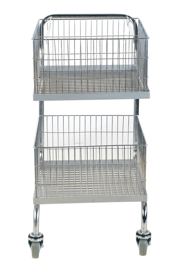 Vestil Manufacturing Corp Double Tray/Double Basket Mail Cart– – Now available at MTN Shop US.