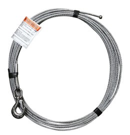 OZ Lifting 1/4" Galvanized / Stainless Steel Cable Assembly with Ball End Fitting and Swivel Hook with Latch