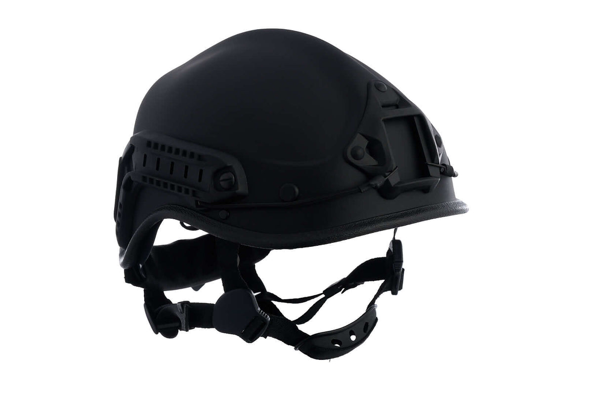 PMI R6L Patroller rescue helmet in glossy black with VAS shroud - imagen 2