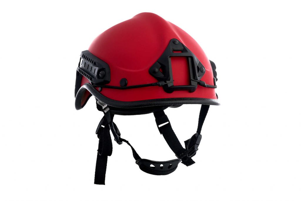 PMI R6L Patroller rescue helmet in red with Picatinny rails - imagen 5