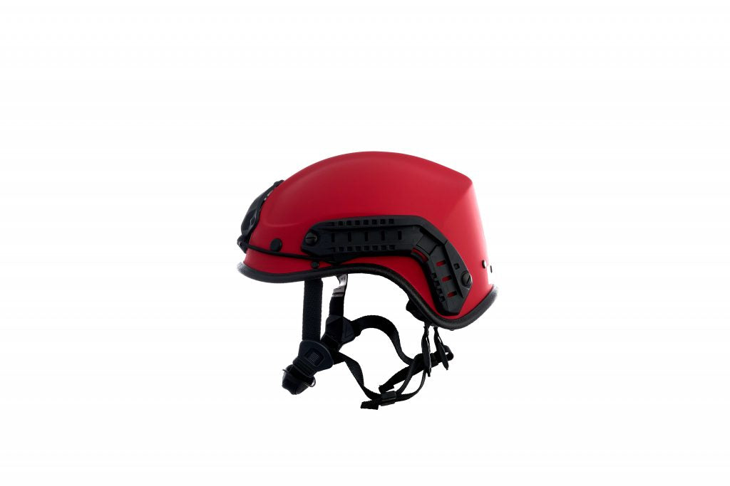 PMI R6L Patroller rescue helmet in red with Picatinny rails - imagen 6