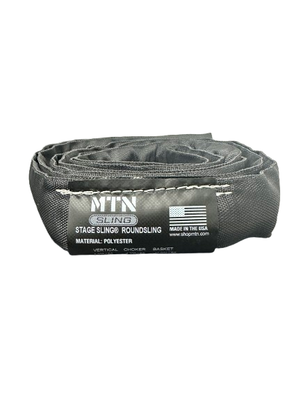 MTN Round Slings– MTN Slings are designed to match theatrical settings and safely perform during all of your lifting applications. For sale in 2', 3', 4', 6', 8' 9', 12' lengths. Best round slings for rigging, lightweight, OSHA certified, black theatrical color. – Now available at MTN Shop US. - imagen 6