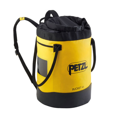 Yellow Petzl Bucket 45L gear bag
