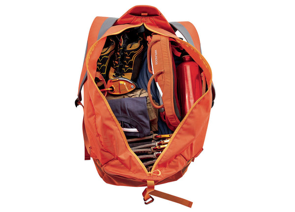 Petzl KLIFF Rope Bag 36 Liter Red Orange with Climbing Tools and Accessories