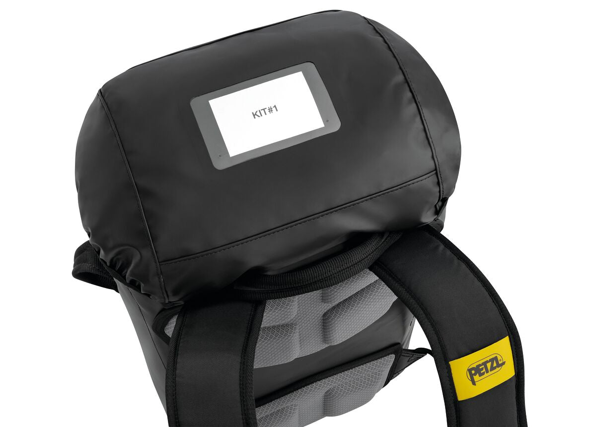 Yellow Petzl Transport 30L durable caving backpack - imagen 6
