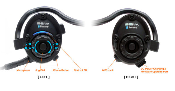 Close-up of Sena SPH10 right-side module with earhook - imagen 8