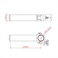 Doughty Aluminium Boom Arms-Black - imagen 2