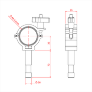 Abrazadera para proyector súper ligera Doughty - imagen 3