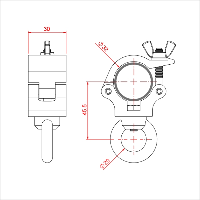 Abrazadera para colgar Atom de 32 mm Doughty - imagen 3