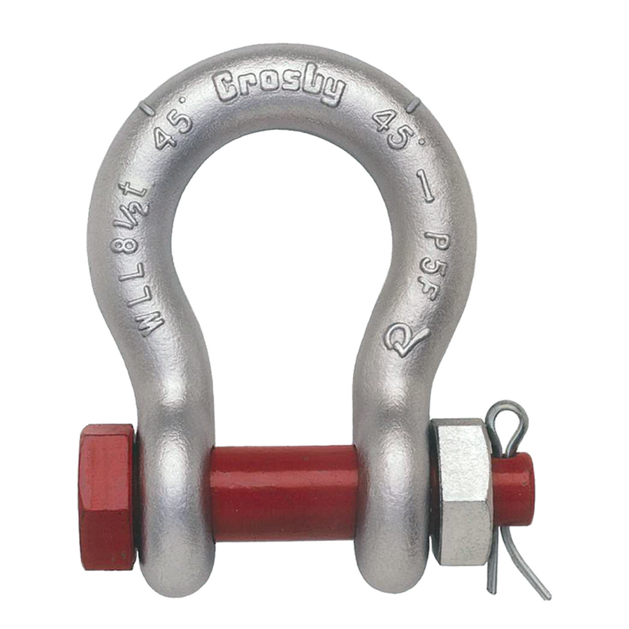 Grilletes de anclaje tipo perno galvanizados Crosby G-2130