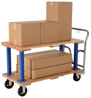 Carros con plataforma de madera dura de dos y tres pisos de Vestil Manufacturing Corp: ahora disponibles en MTN Shop US.