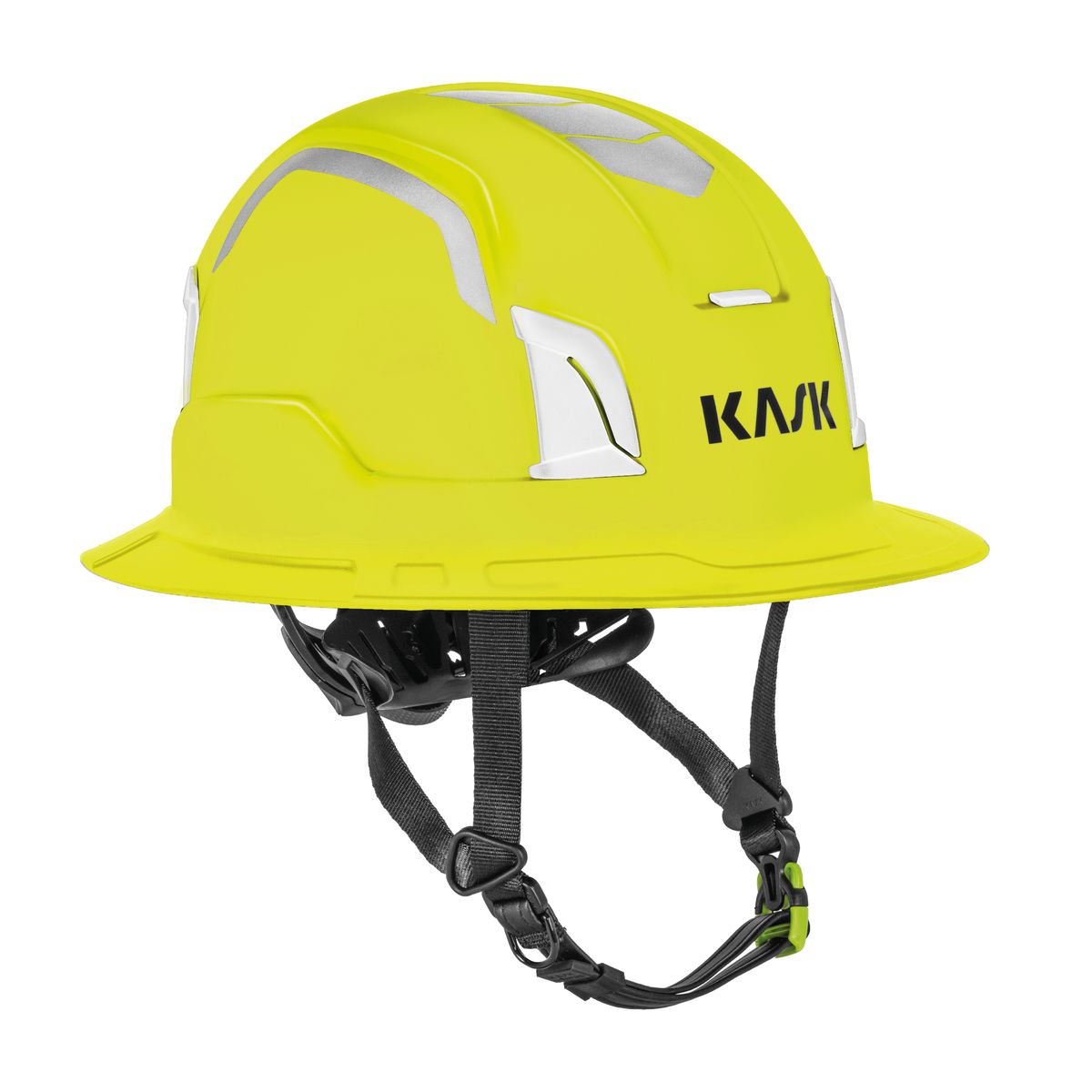 KASK Zenith X2 Full Brim Hi Viz safety helmet in yellow fluo with reflective decals - imagen 3